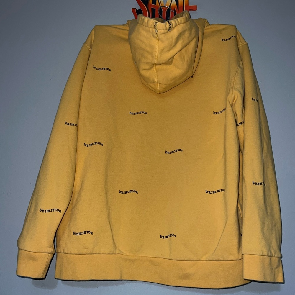 Primitive Yellow Hoodie with Black Logo Print